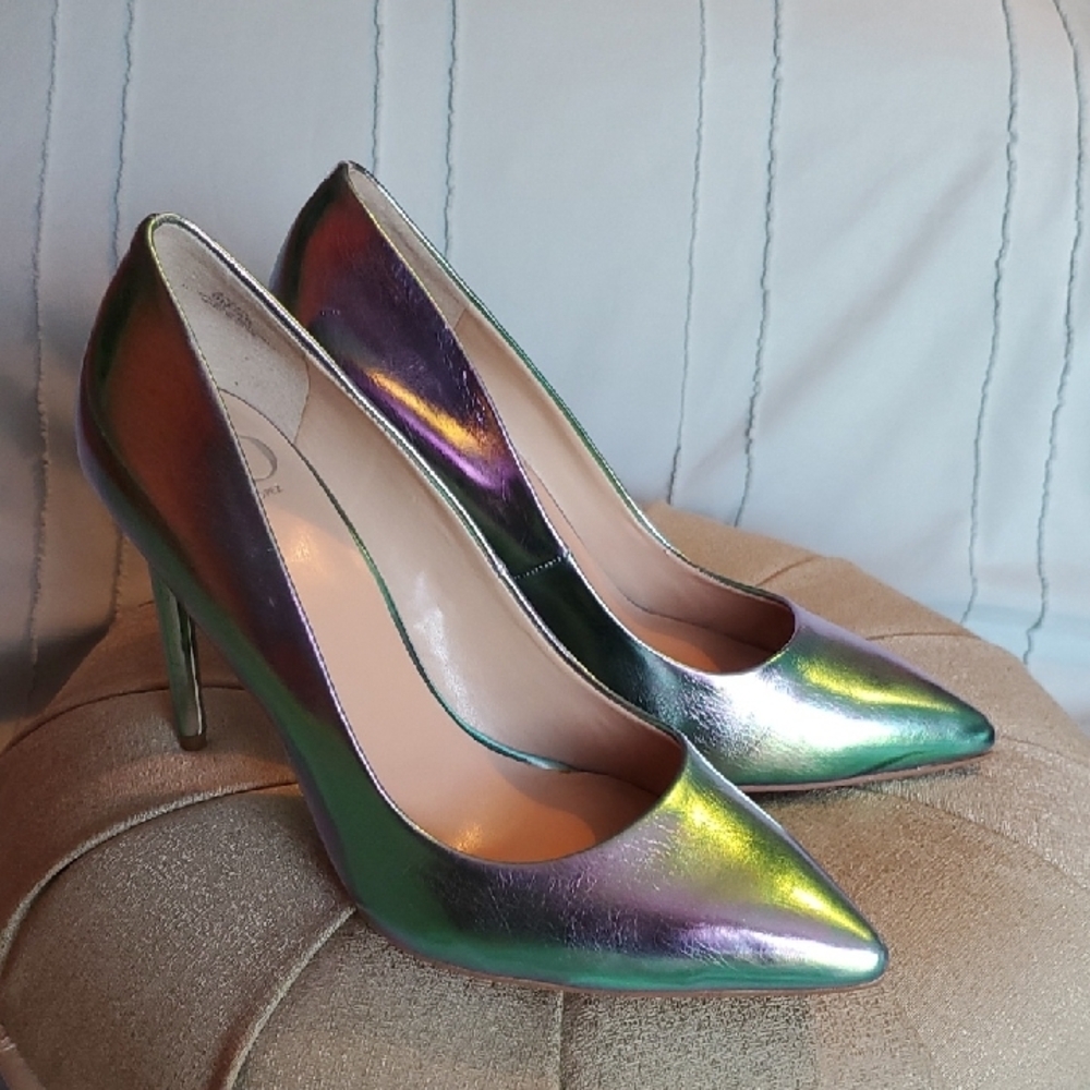 Jennifer Lopez Irridescent Stiletto Heels - Picture 8 of 11